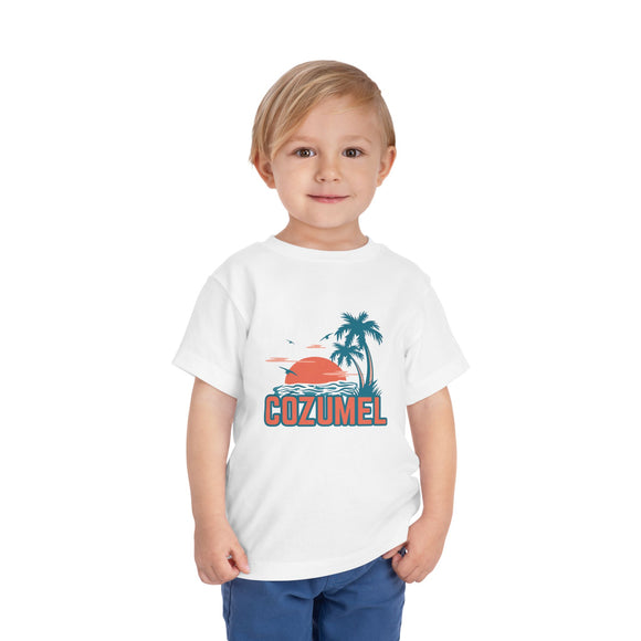 Cozumel, Mexico Toddler T-Shirt - Retro Palm Tree Toddler Cozumel Shirt