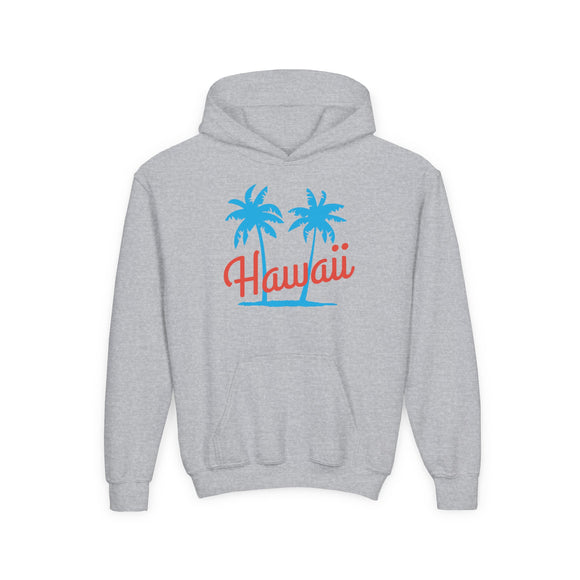 Hawaii Youth Hoodie - Retro Mountain Hawaii Youth Sweatshirt