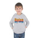 Boise Toddler Hoodie - Retro Mountain Sun Unisex Boise Toddler Sweatshirt-10