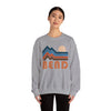 Bend, Oregon Sweatshirt Retro Mountains, Bend Unisex Graphic Crewneck
