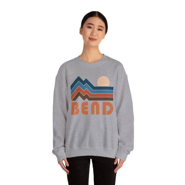Bend, Oregon Sweatshirt Retro Mountains, Bend Unisex Graphic Crewneck