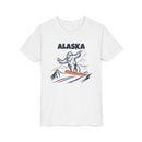 Alaska Yeti Snowboard Youth Tee - Funny Kids Skiing Shirt-2