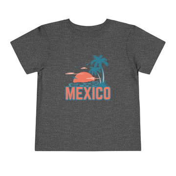 Mexico Toddler T-Shirt - Retro Palm Tree Unisex Toddler Mexico Shirt