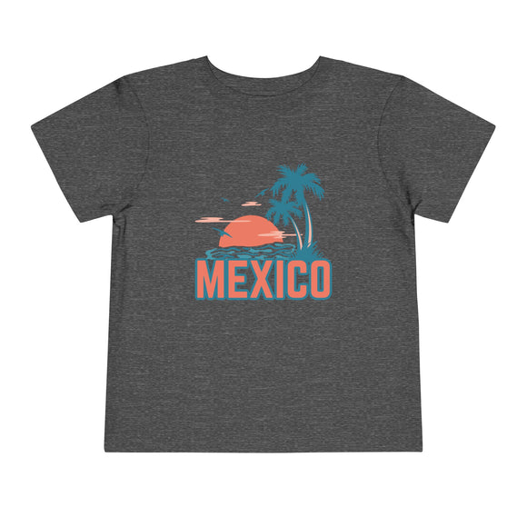 Mexico Toddler T-Shirt - Retro Palm Tree Unisex Toddler Mexico Shirt