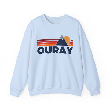 Buy light-blue Ouray, Colorado Sweatshirt Retro Mountains, Ouray Unisex Crewneck, Vintage Cozy Jumper, Gift for Outdoor Lovers
