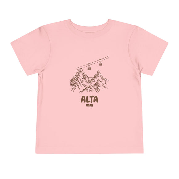 Alta, Utah Toddler T-Shirt — Vintage Gondola Ski Mountain Tee