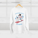 Premium Jackson Hole, Wyoming Skiing Snowman Sweatshirt-6