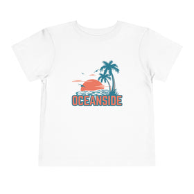 Oceanside, California Toddler T-Shirt - Retro Palm Tree Toddler Oceanside Shirt