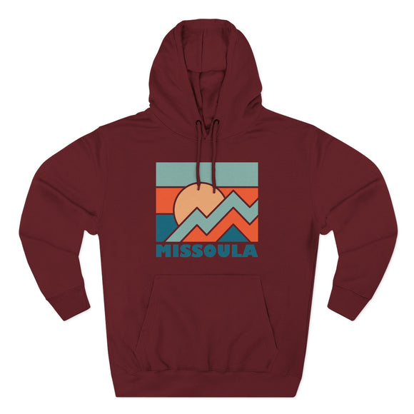 Missoula, Montana Hoodie - Retro Mountain Unisex Sweatshirt