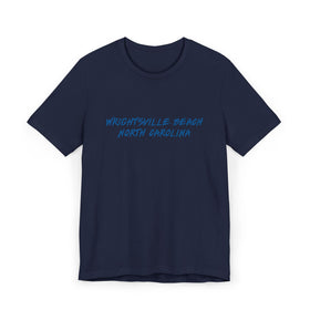 Buy navy Wrightsville Beach T-Shirt | 100% Cotton Retro North Carolina Tee