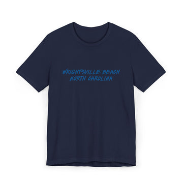 Buy navy Wrightsville Beach T-Shirt | 100% Cotton Retro North Carolina Tee