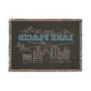 Lake Placid, New York Ski Town Throw Blanket | Mountain Woven Blanket-5
