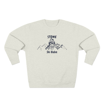 Premium Stowe, Vermont Ski Babe Sweatshirt