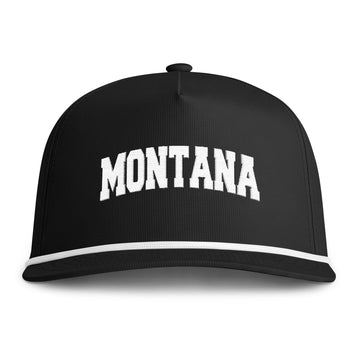 Buy black Montana Embroidered Rope Hat - Vintage Sunwashed Rope Cap, Comfort Colors