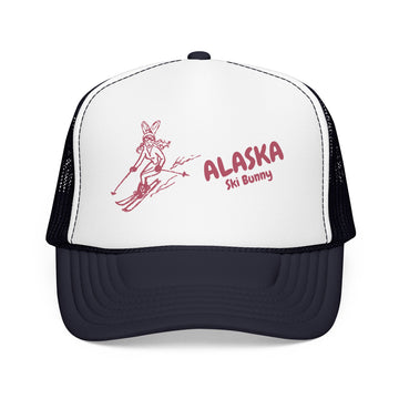 Buy navy-white-navy Alaska Ski Bunny Foam Trucker Hat