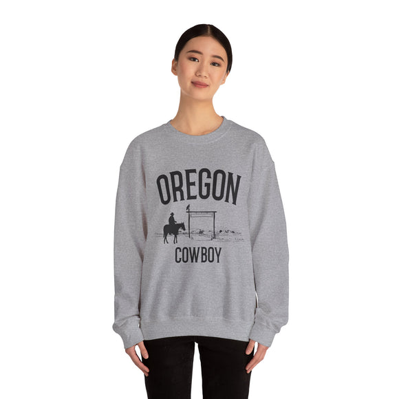 Oregon Sweatshirt - Oregon Cowboy Graphic Crewneck