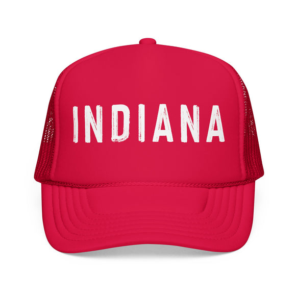 Indiana Trucker Hat - Indiana Cap - Block Letter