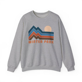 Winter Park, Colorado Sweatshirt Retro Mountains, Winter Park Unisex Graphic Crewneck - 0