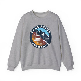 Buy sport-grey Telluride, Colorado Sweatshirt - Ski Lift Telluride Crewneck Sweatshirt