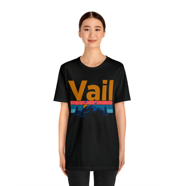 Vail, Colorado Shirt - Mountain Sunset Unisex Vail T-Shirt