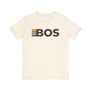Boston, Massachusetts tee - BOS t shirt retro stripes-1
