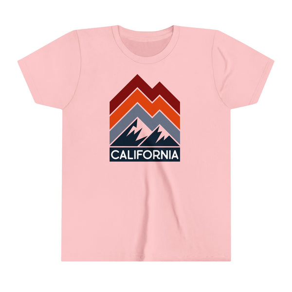 California Youth Shirt - Retro Mountain California Kid's T-Shirt