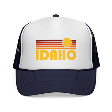 Buy dark-navy Idaho Retro Sun Trucker Hat - Vintage Style Idaho Cap