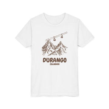 Durango, Colorado Youth T-Shirt — Vintage Gondola Ski Mountain Tee - 0