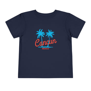 Cancun, Mexico Toddler T-Shirt - Retro Palm Tree Toddler Cancun Shirt