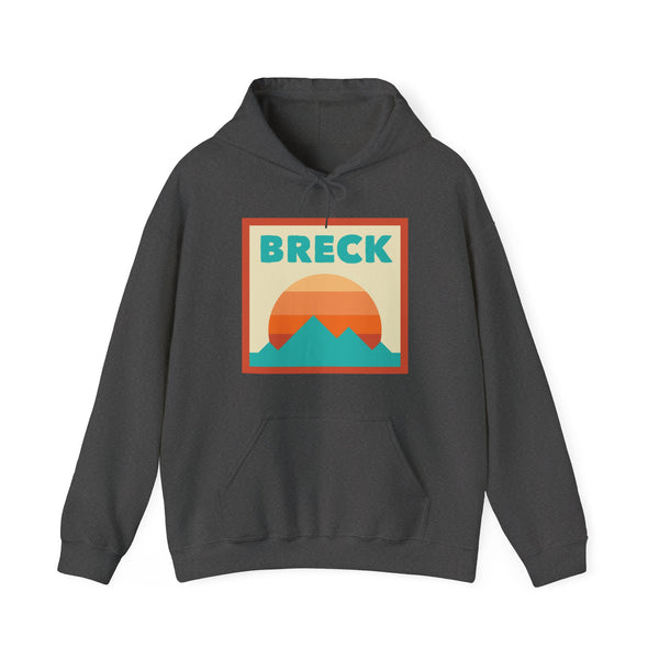 Breckenridge, Colorado Mountain Sun Hoodie - Unisex Hooded Sweatshirt, Travel Sweatshirt, Sunset