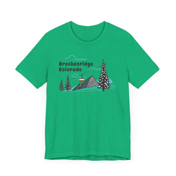 Breckenridge, Colorado T-Shirt - Retro Ski Mountain Gondola Unisex Breckenridge Shirt