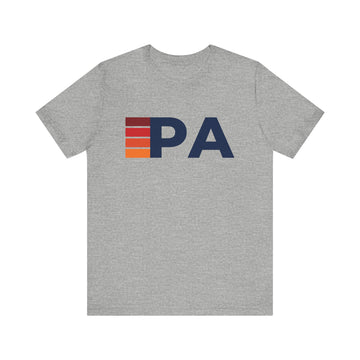 Buy athletic-heather Pennsylvania Retro Stripes T-Shirt | Pennsylvania State Tee
