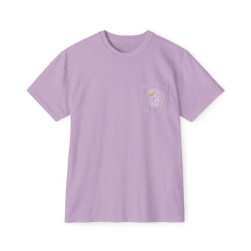 Buy orchid Montpelier, Vermont Pocket Tee Shirt, Garment-Dyed Shirt, Mountain Graphic Tee, Comfort Colors