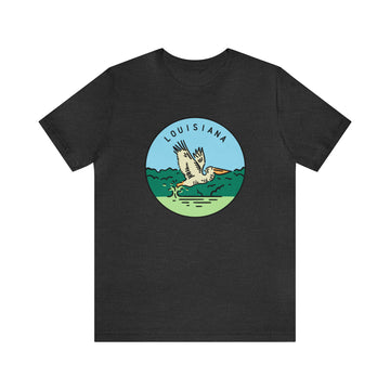 Buy dark-grey-heather Louisiana T-Shirt - Unisex Louisiana Shirt