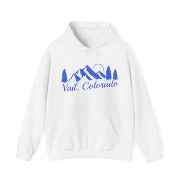 Buy white Vail, Colorado Hoodie - Unisex Mountain Vail Hoodie Sweatshirt