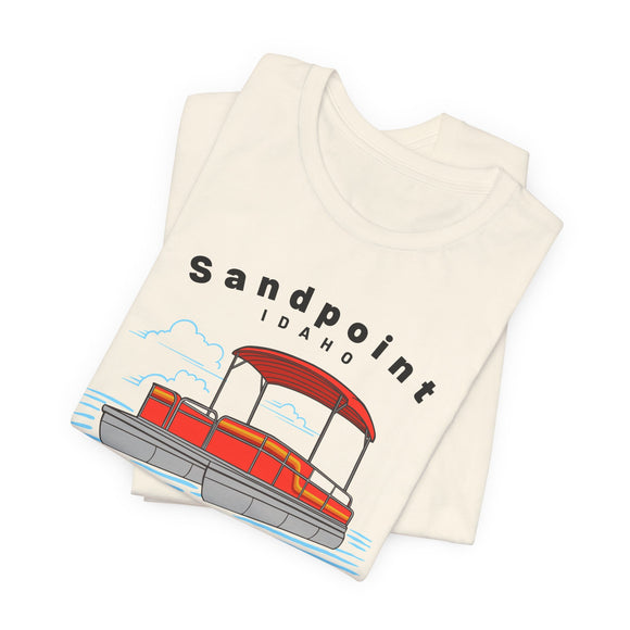 Sandpoint, Idaho T Shirt - Pontoon Boat Tee