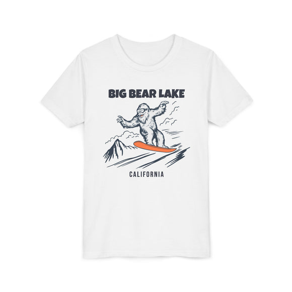 Big Bear Lake, California Yeti Snowboard Youth Tee - Kids Skiing Shirt