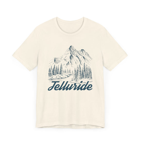 Telluride, Colorado Graphic Tee - Mountain Illustration Telluride T Shirt