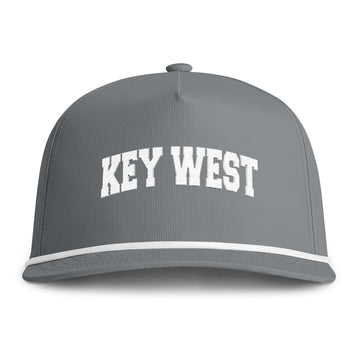 Buy granite Key West, Florida Embroidered Rope Hat - Vintage Sunwashed Rope Cap, Comfort Colors