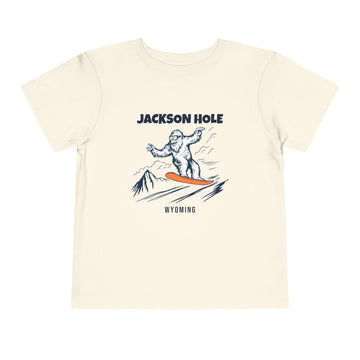 Jackson Hole, Wyoming Yeti Snowboard Toddler Tee