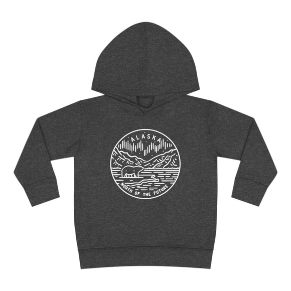 Alaska Toddler Hoodie - State Design Unisex Alaska Toddler Sweatshirt