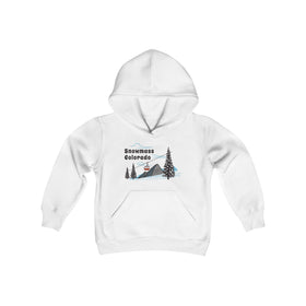 Retro Snowmass, Colorado Youth Hoodie - Mountain Snowmass, Colorado Kids Sweatshirt, Cute Snowmass, Colorado Children's Pullover