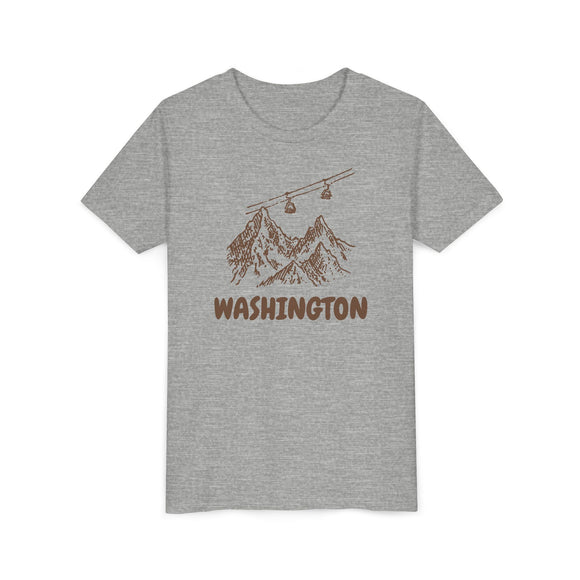Washington Youth T-Shirt — Vintage Gondola Ski Mountain Tee