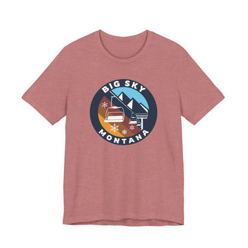 Big Sky, Montana T Shirt - Retro Ski Lift Tee