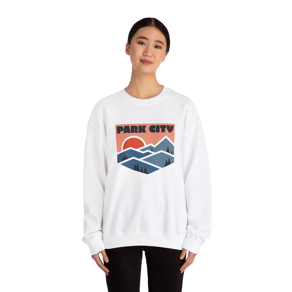 Park City, Utah Sweatshirt Retro Mountains, Park City Unisex Graphic Crewneck