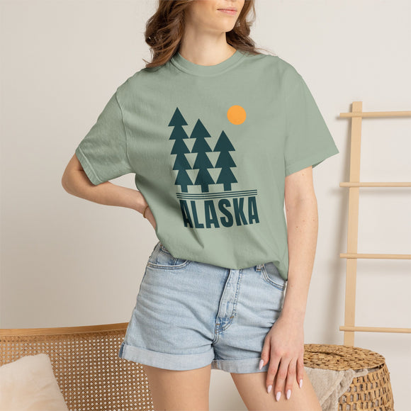 Alaska T Shirt, Comfort Colors Cotton 100% Cotton Trees Tee