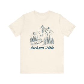 Buy natural Jackson Hole, Wyoming Graphic Tee - Mountain Illustration Jackson Hole T Shirt