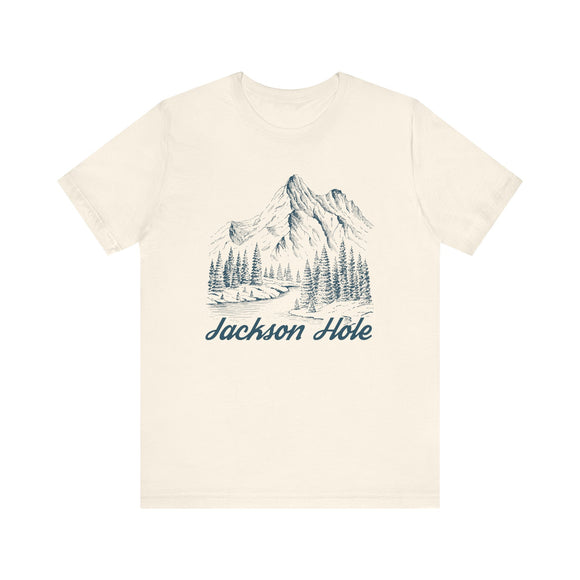 Jackson Hole, Wyoming Graphic Tee - Mountain Illustration Jackson Hole T Shirt