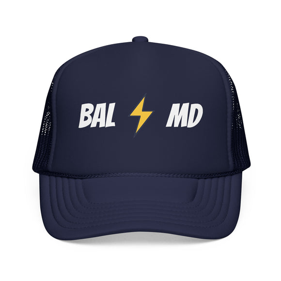 Baltimore, Maryland Retro Trucker Hat - Lightning Foam Cap
