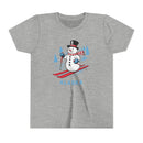 Alaska Youth Skiing Snowman Tee - Kids T Shirt-2